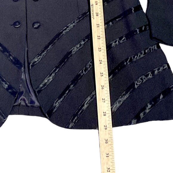 Chantelle NY Jacket Womens 18 Black Modesty Panel Secretary Church Plus Size VTG - Picture 7 of 15